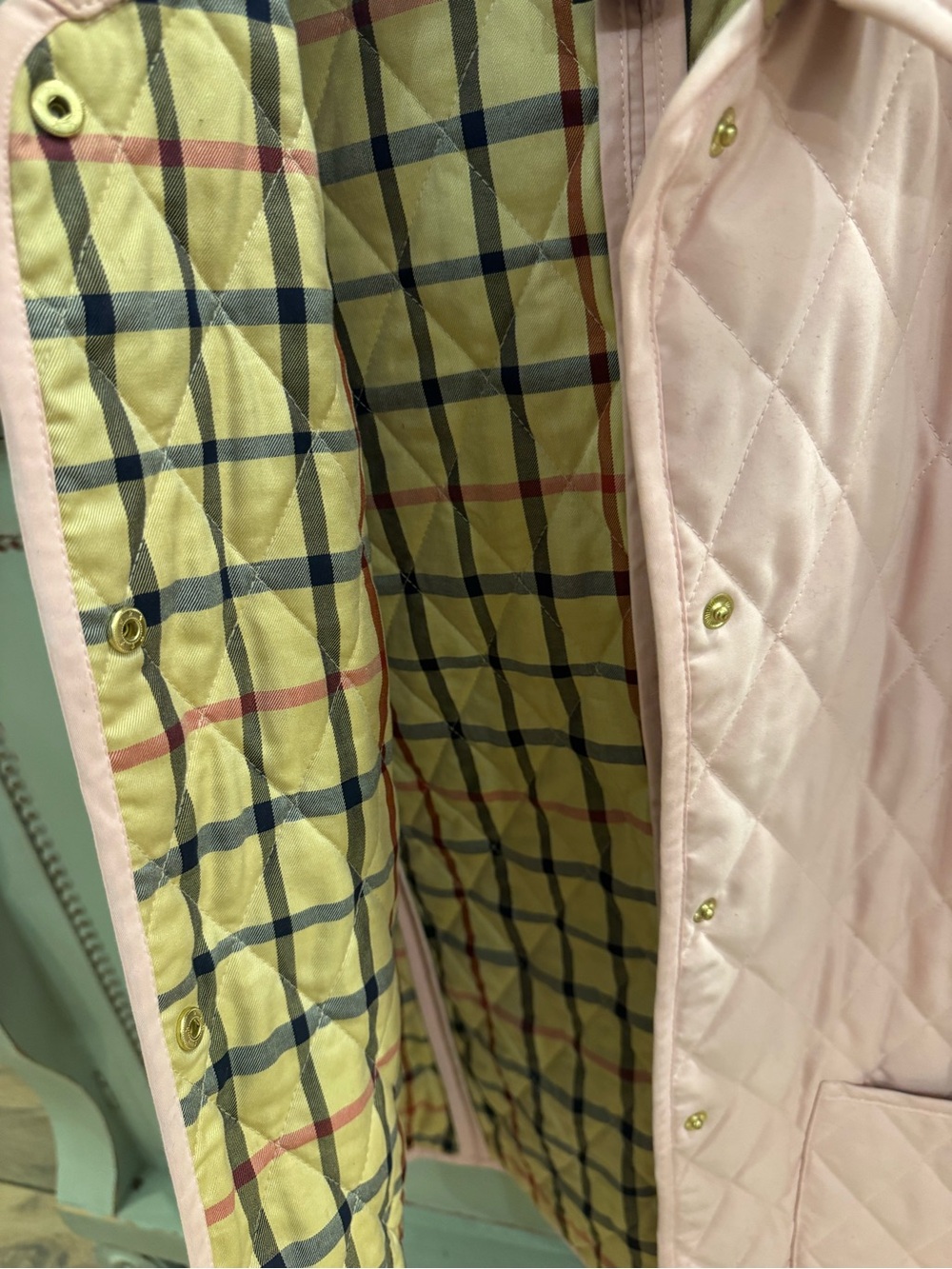 Brooks Brothers Light Pink Quilted Barn Field Quilted Jacket Size 2 - Picture 6 of 7